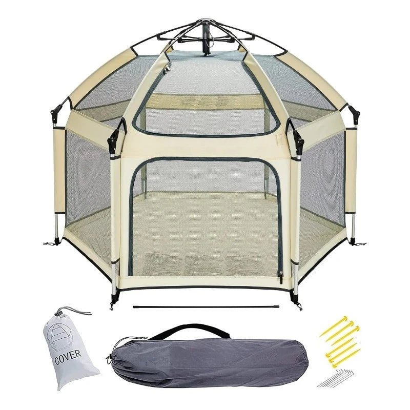 Hignconcerned Baby Playpen Tent With Canopy Travel Kit