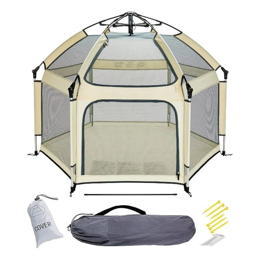 Hignconcerned Baby Playpen Tent With Canopy Travel Kit