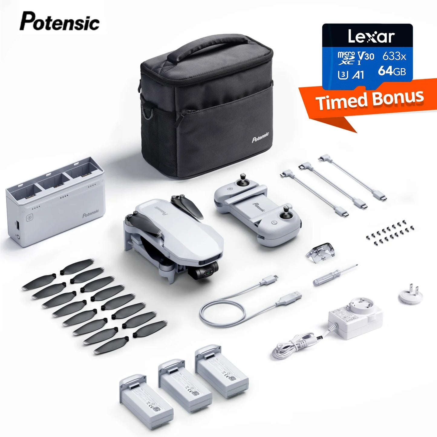 Potensic C0 4K GPS Drone 3 Axis Gimbal Tracking QuickShot