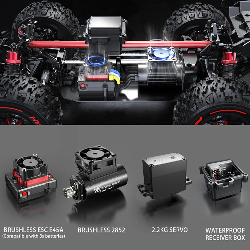 MJX Brushless 75KmH 4WD RC Car Off Road Hobby Truck