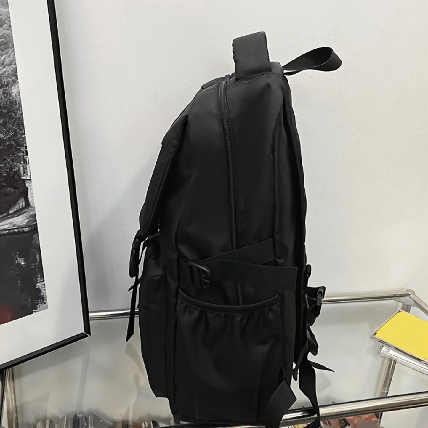 Henan Denim Flap Backpack With Front Pocket For Travel