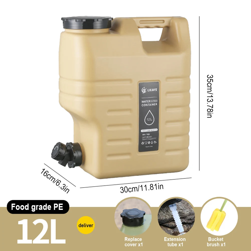 Capacity 12L Water Storage Container With Spigot for Hiking