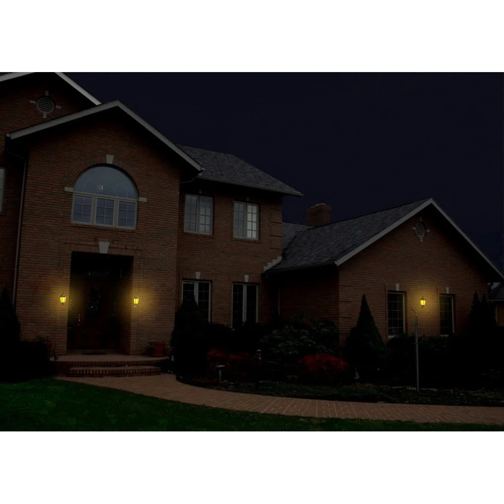 XMSJ Solar Wall Pillar Light IP65 Waterproof Dusk Dawn