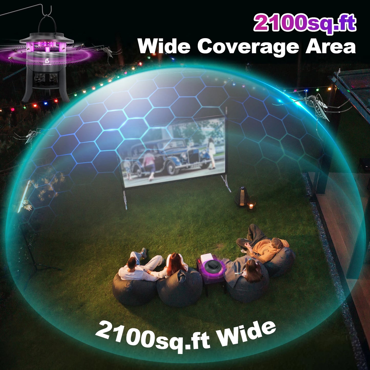 MIXJOY Bug Zapper Outdoor Mosquito Killer Electric Fly Trap