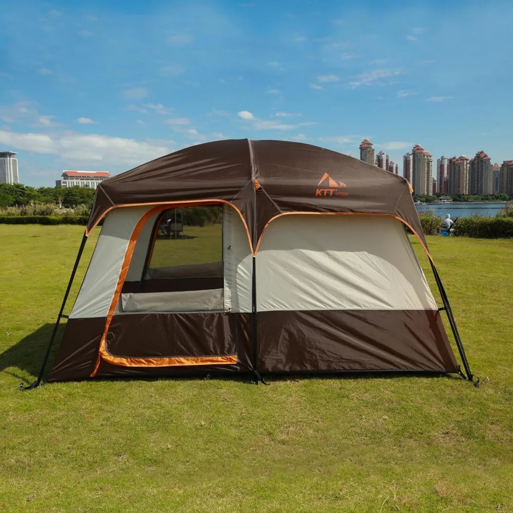 XMSJ Family Cabin Tent Waterproof Mesh With Three Doors