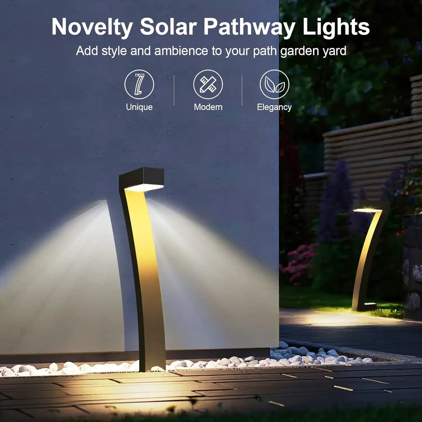 KPSTEK Solar Pathway Lights 6Pack Outdoor Auto On Off