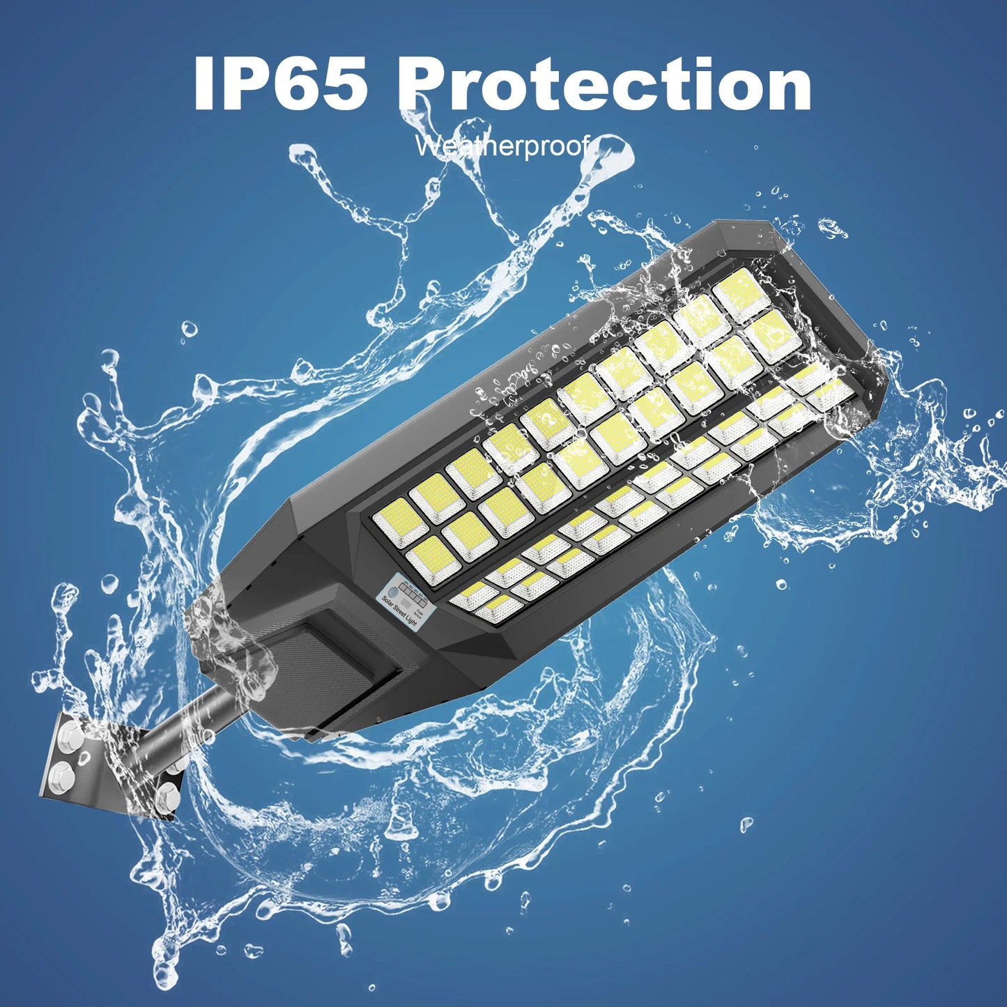 2 Pack 8000W Outdoor Solar Street Lights With Motion Sensor