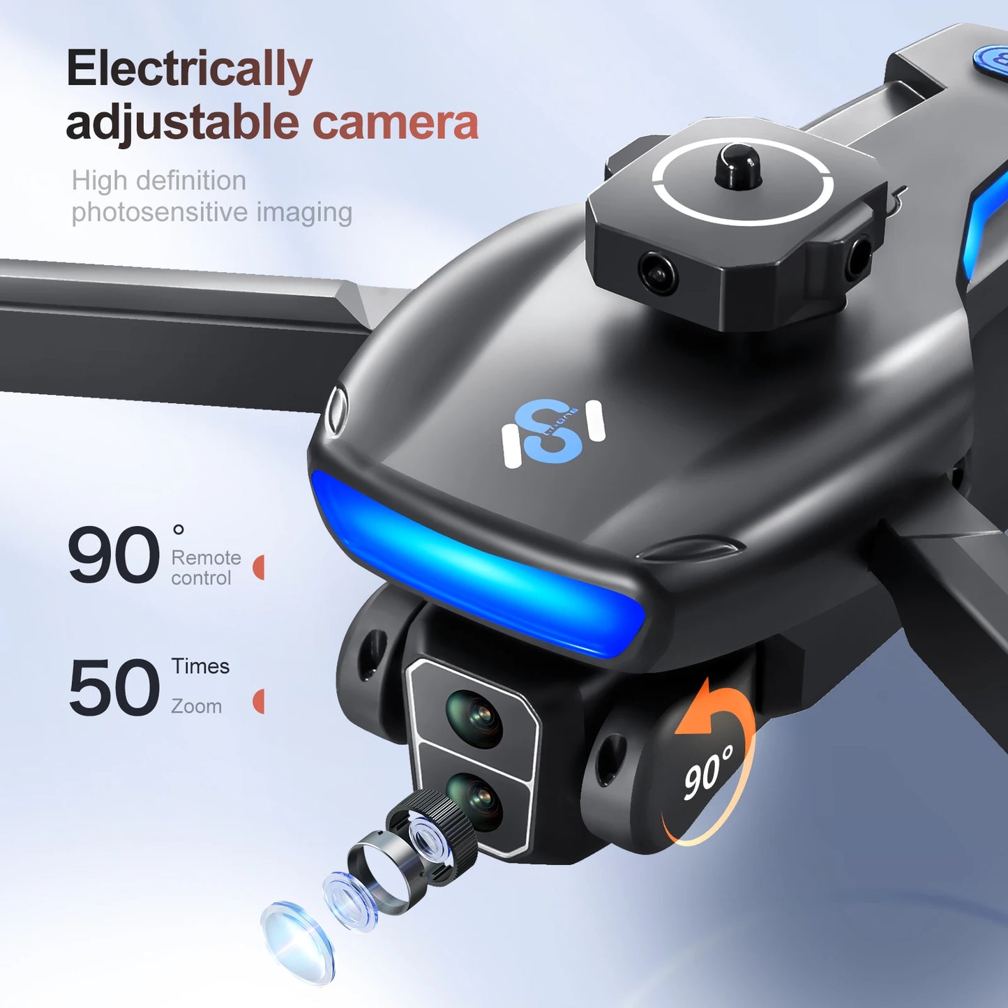 Long Endurance Brushless Drone With Dual Cameras LCD Remote