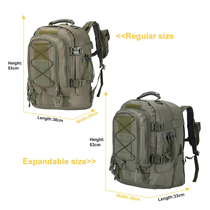 LQARMY Tactical Backpack Molle 3 Day Assault Pack Rucksacks