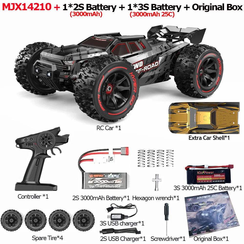 MJX Brushless 75KmH 4WD RC Car Off Road Hobby Truck