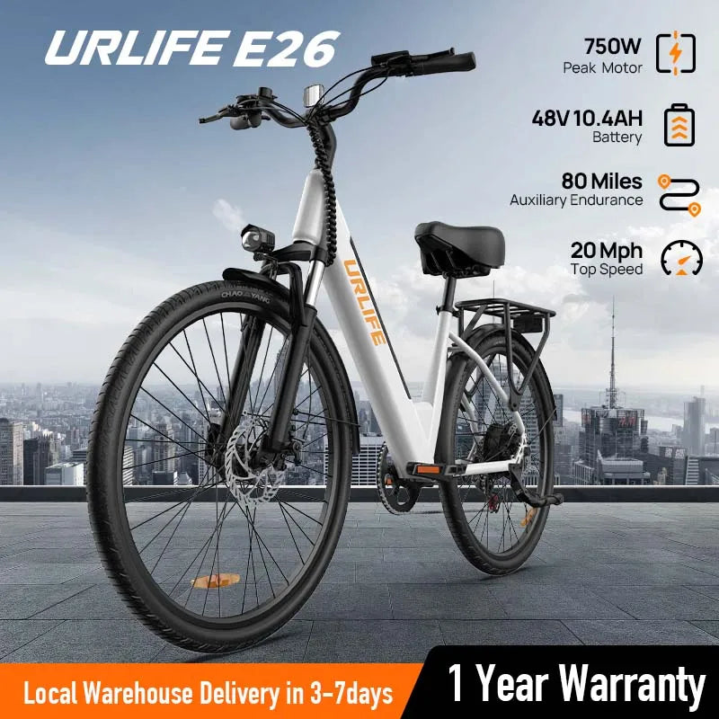 URLIFE Peak 750W E26 Electric Bike for Adults Battery