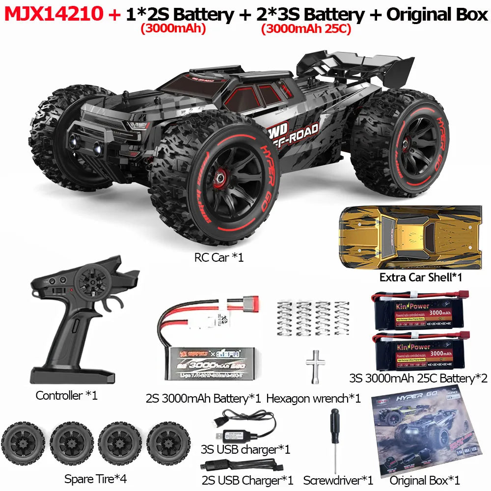MJX 1 14 RC Car 4WD Hyper Go Brushless 2.4G Truck Racing