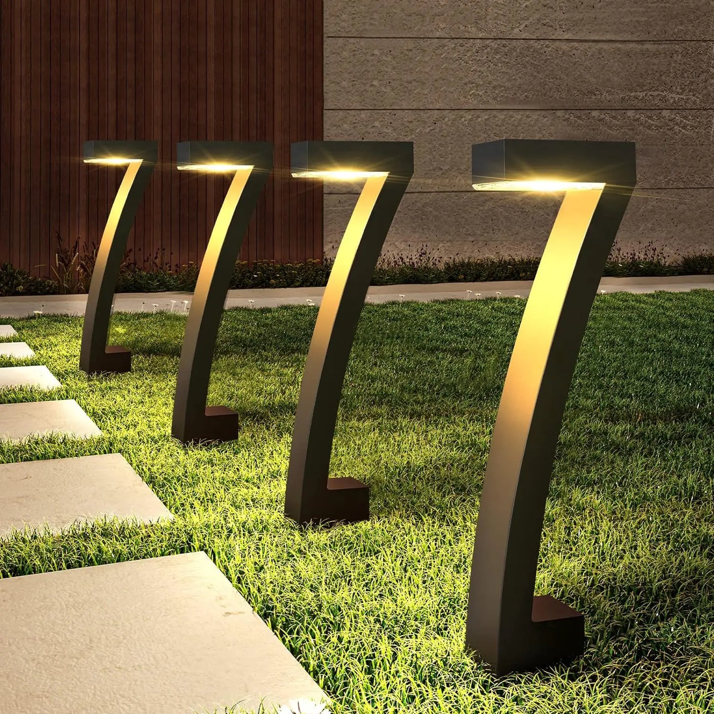 KPSTEK Solar Pathway Lights 6Pack Outdoor Auto On Off