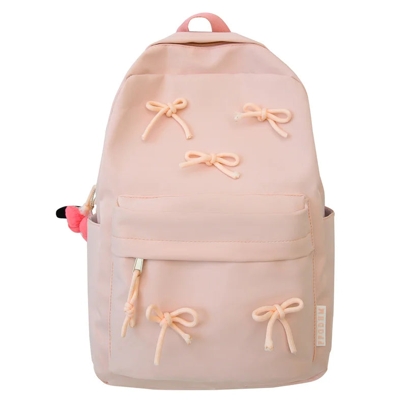 Capacity Fashion Bow Laptop Backpack Rucksack Pendant