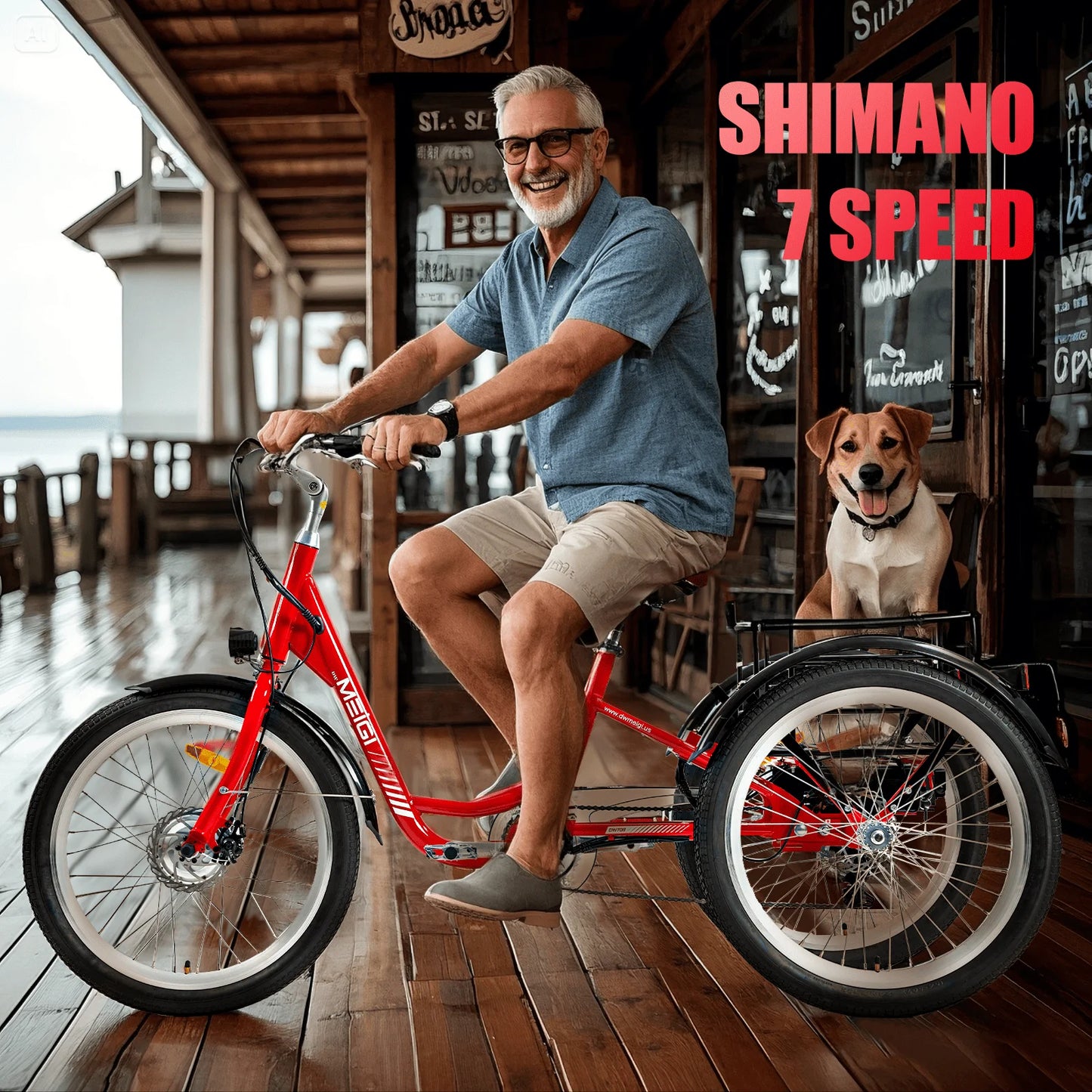 HignConcerned 3 Wheel Electric Cargo Tricycle 750W