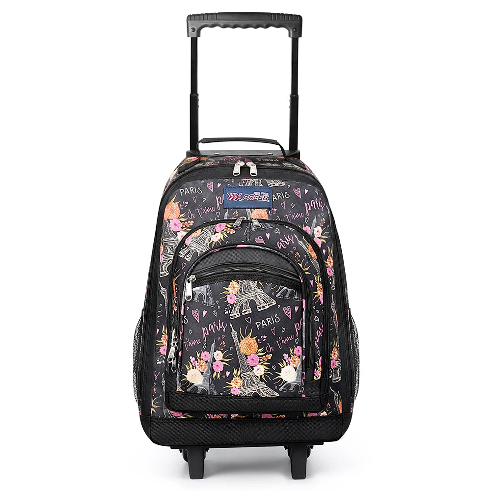New York XPress Travel Backpack With Wheels Luggage