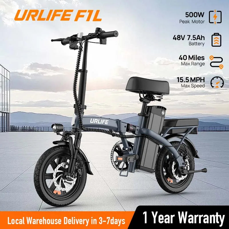 CEFolded Foldable Bicycle for Adults 500W 48V Battery