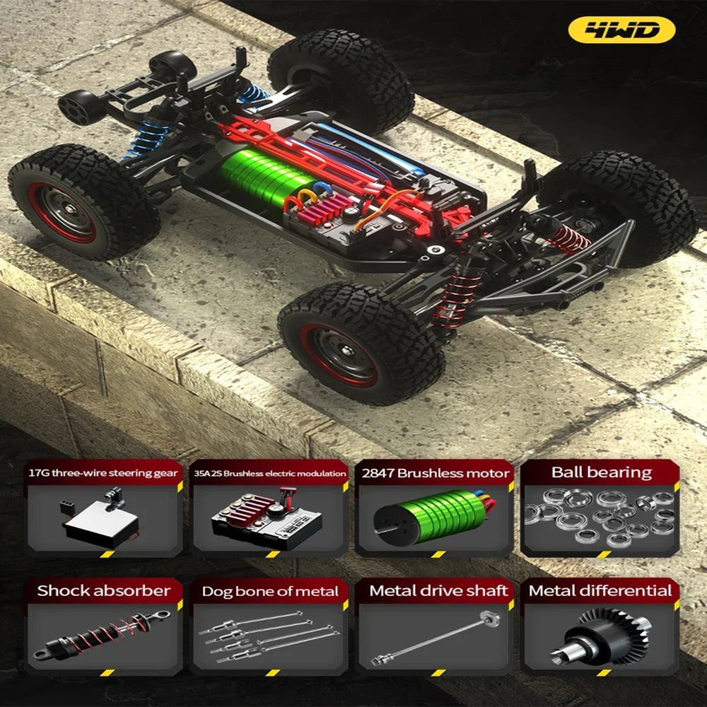 WDSZKMYFCE Q130 1 14 Scale RC Off Road 4WD MonsterTruck