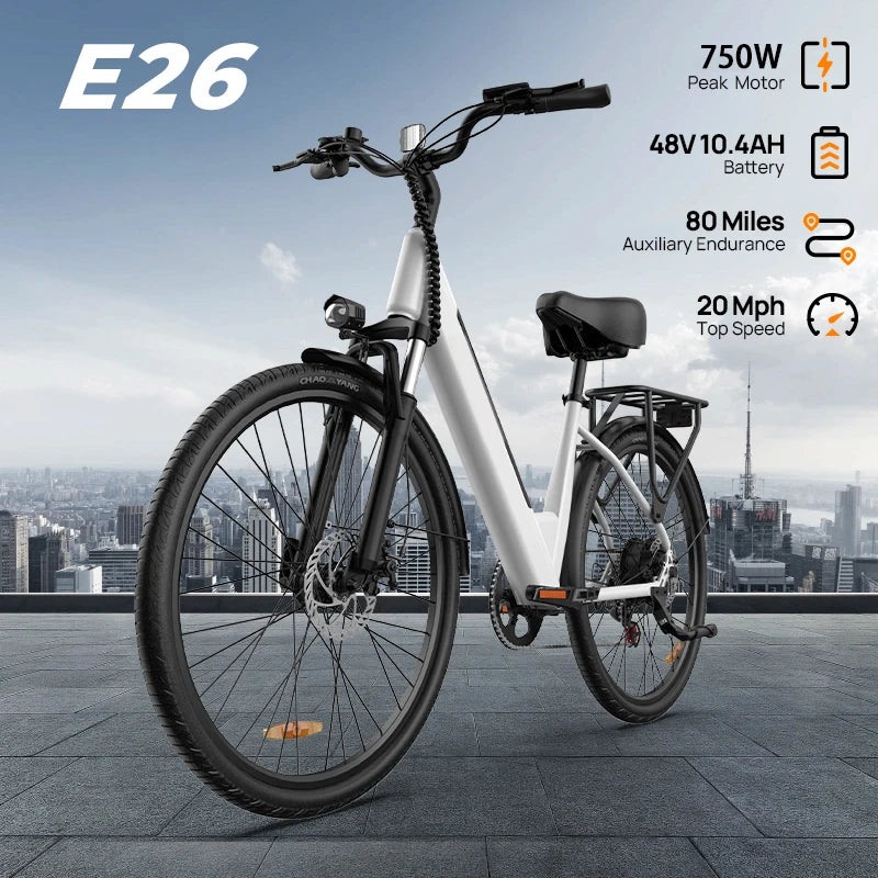 URLIFE Peak 750W E26 Electric Bike for Adults Battery