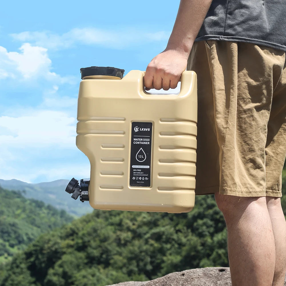 Capacity 12L Water Storage Container With Spigot for Hiking