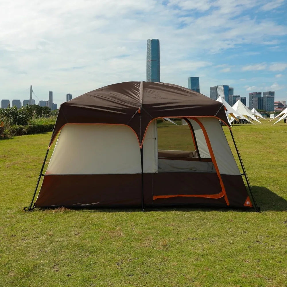 XMSJ Family Cabin Tent Waterproof Mesh With Three Doors