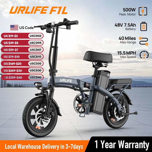 CEFolded Foldable Bicycle for Adults 500W 48V Battery