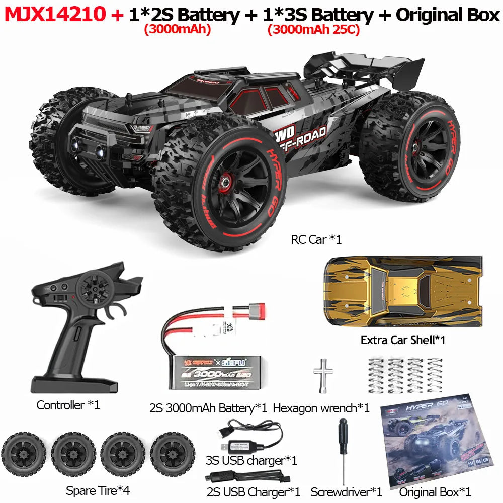 MJX Brushless 75KmH 4WD RC Car Off Road Hobby Truck
