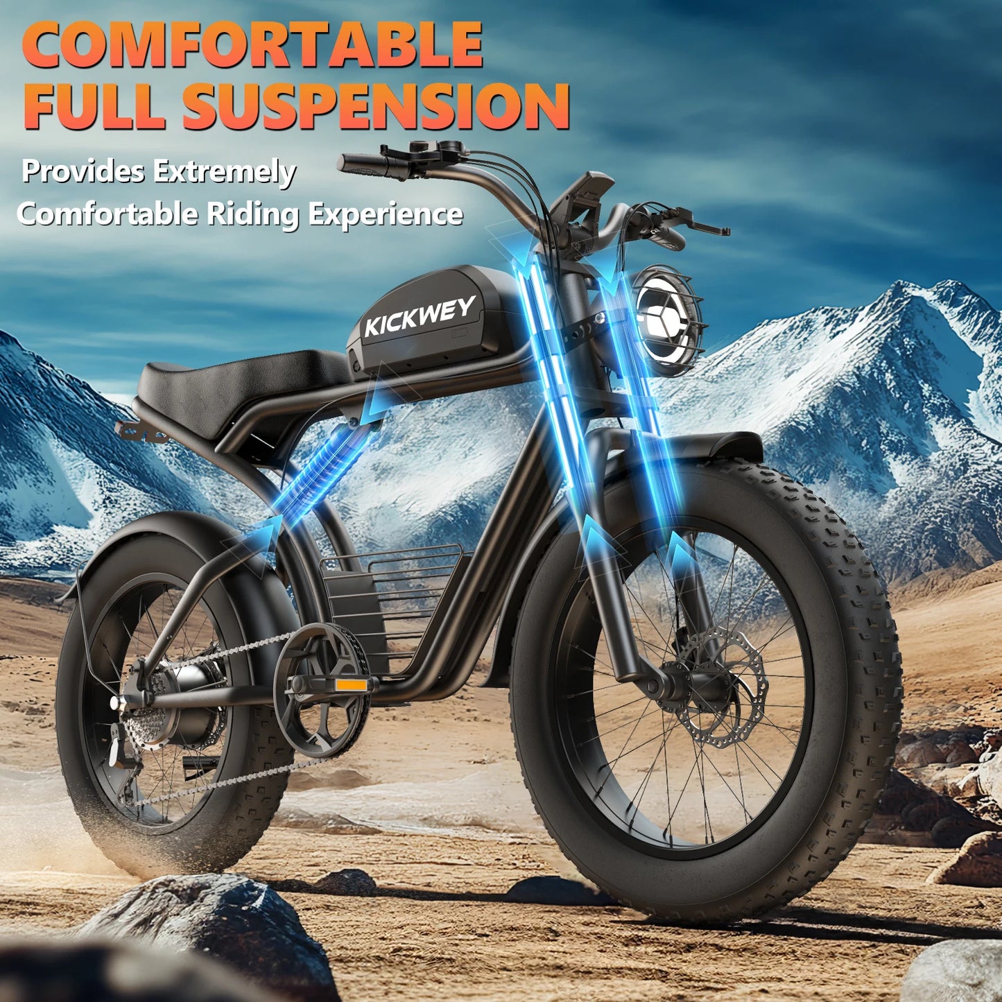 Kickwey K7 Electric Bike 1500W 48V Fat Tire Mountain