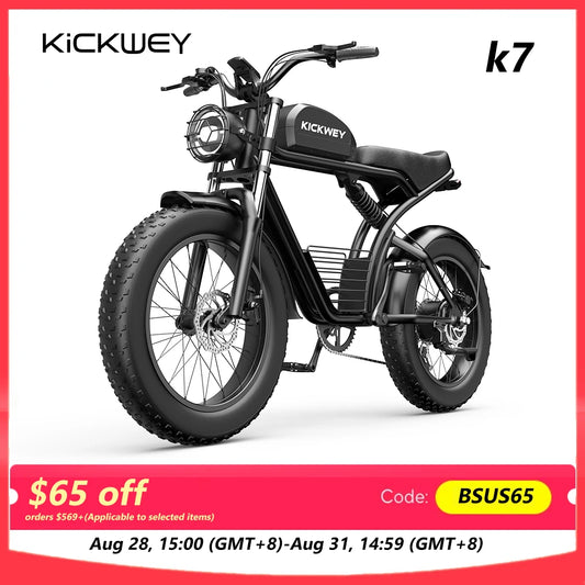 Kickwey K7 Electric Bike 1500W 48V Fat Tire Mountain