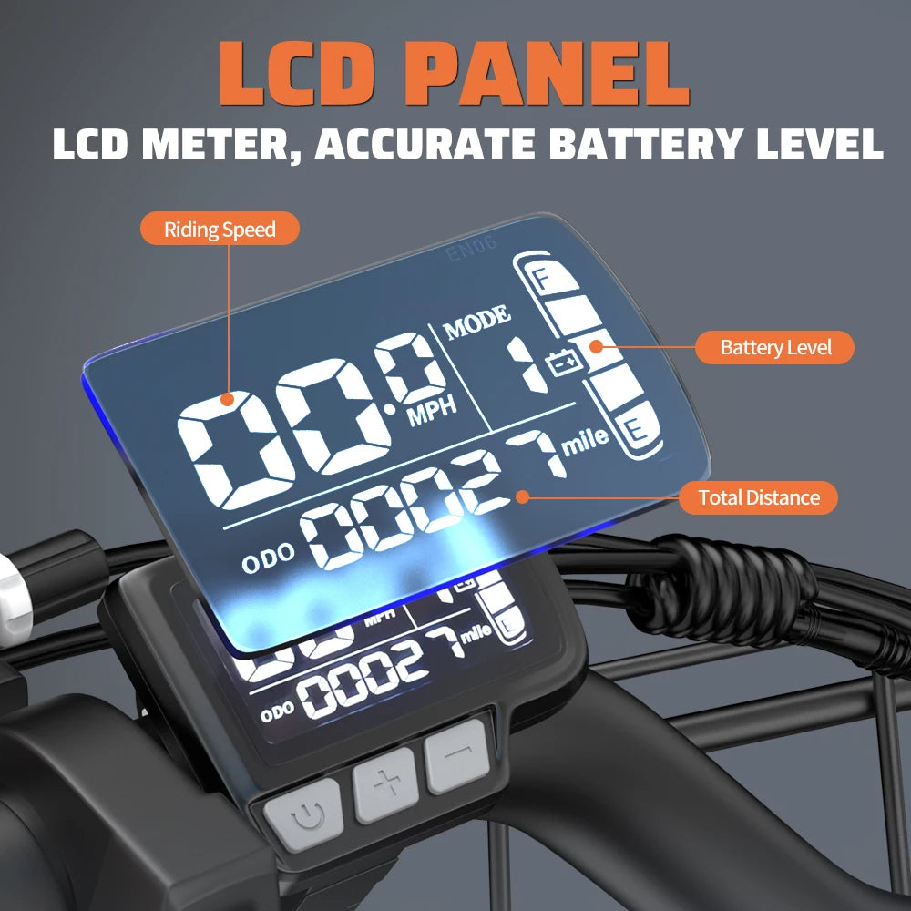 Kickwey LD20 Electric Bike 1500W Fat Tire 48V Battery