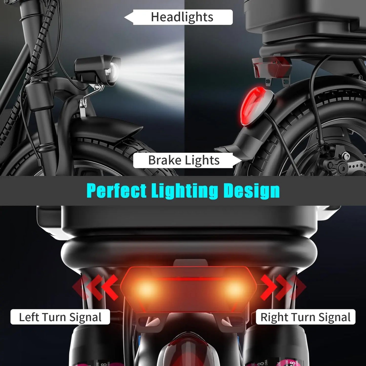 Foldable 500W Peak 650W Electric Scooter With Trunk 48V