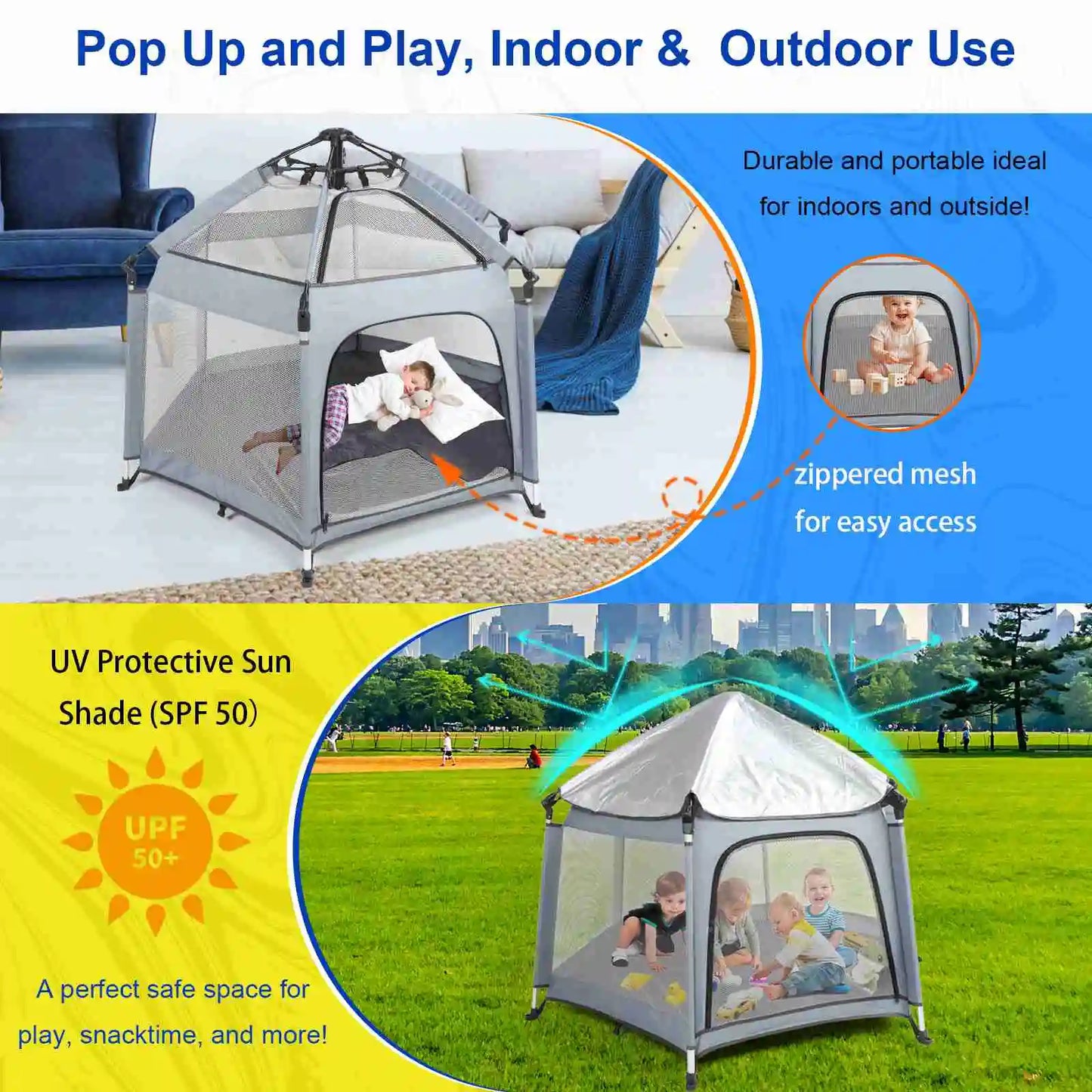 Building Pop Up Baby Play Tent Portable Outdoor Indoor