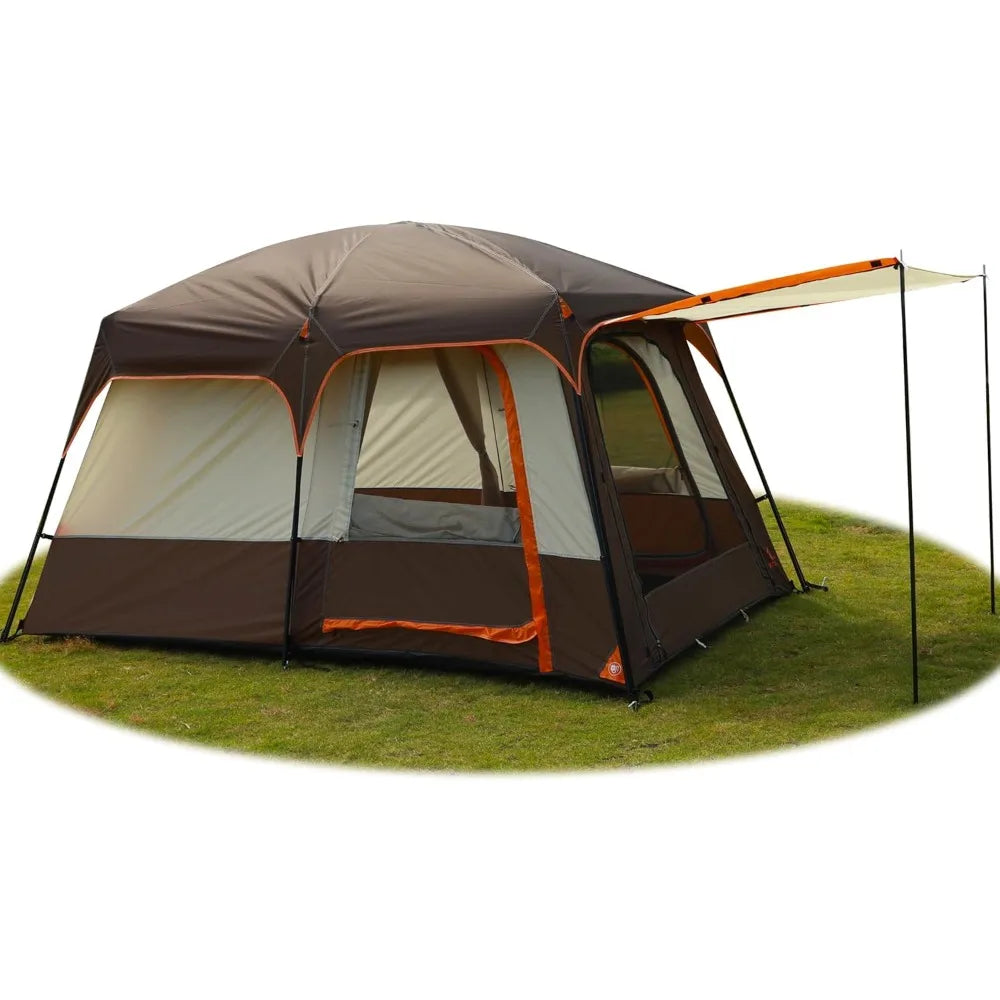 XMSJ Family Cabin Tent Waterproof Mesh With Three Doors