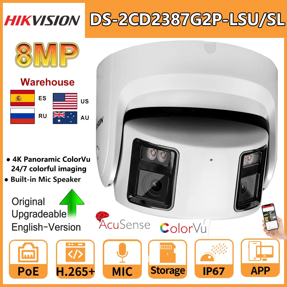 Hikvision 8MP Panoramic ColorVu IP Camera DS2CD2387G2P