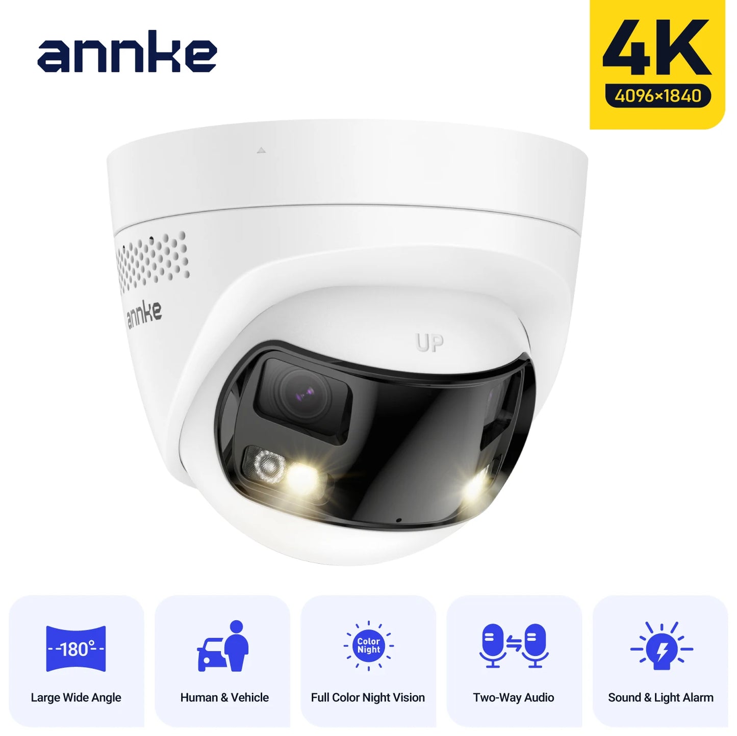 ANNKE 8MP Panoramic Dual Lens Outdoor PoE Security Camera