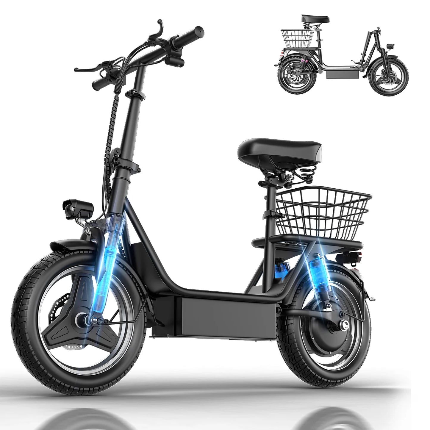 Max Speed Electric Scooter With Basket For Adults 650W