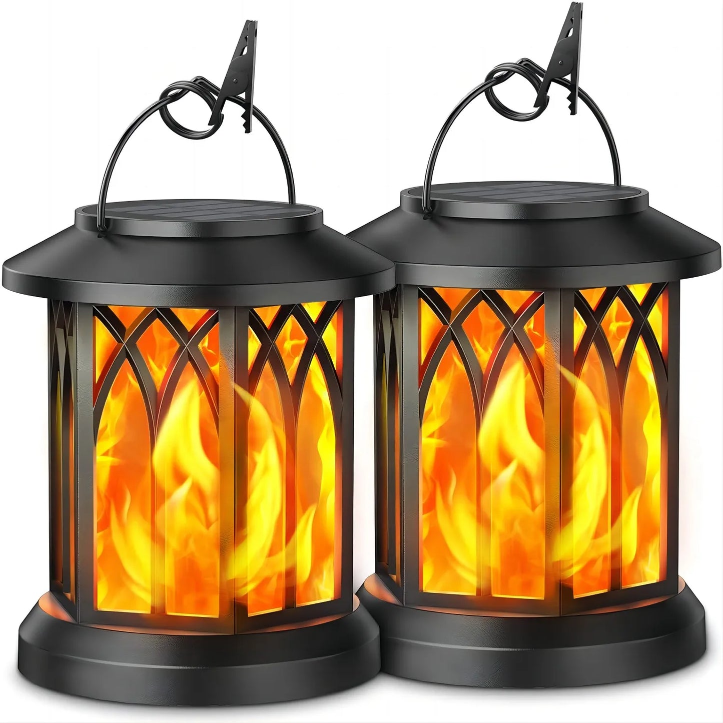 KPSTEK Flickering Flame Solar Lanterns Hanging Lights