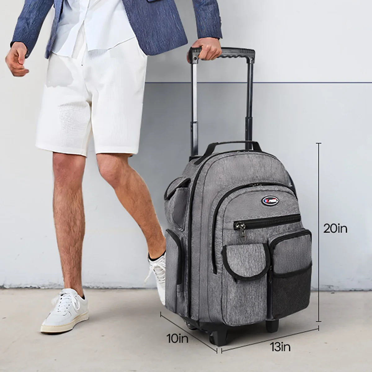 New York XPress Travel Backpack With Wheels Luggage