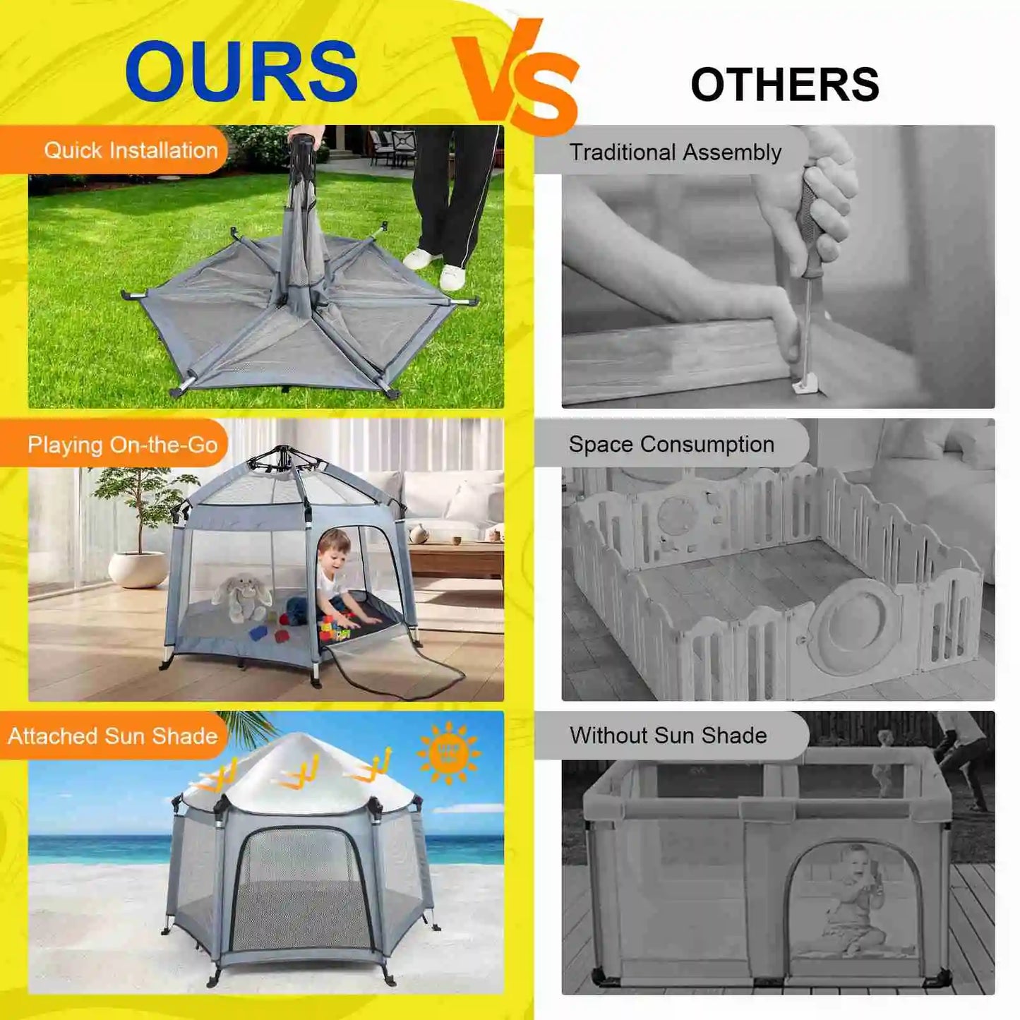 Building Pop Up Baby Play Tent Portable Outdoor Indoor