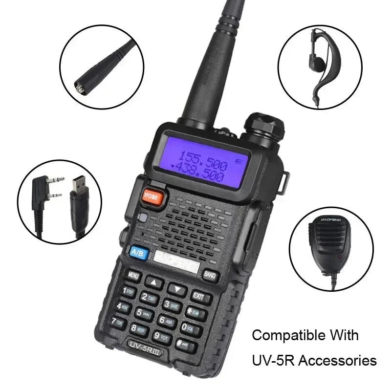 Baofeng UV 5R Ham Radio 8W Dual Band Walkie Talkie Pro