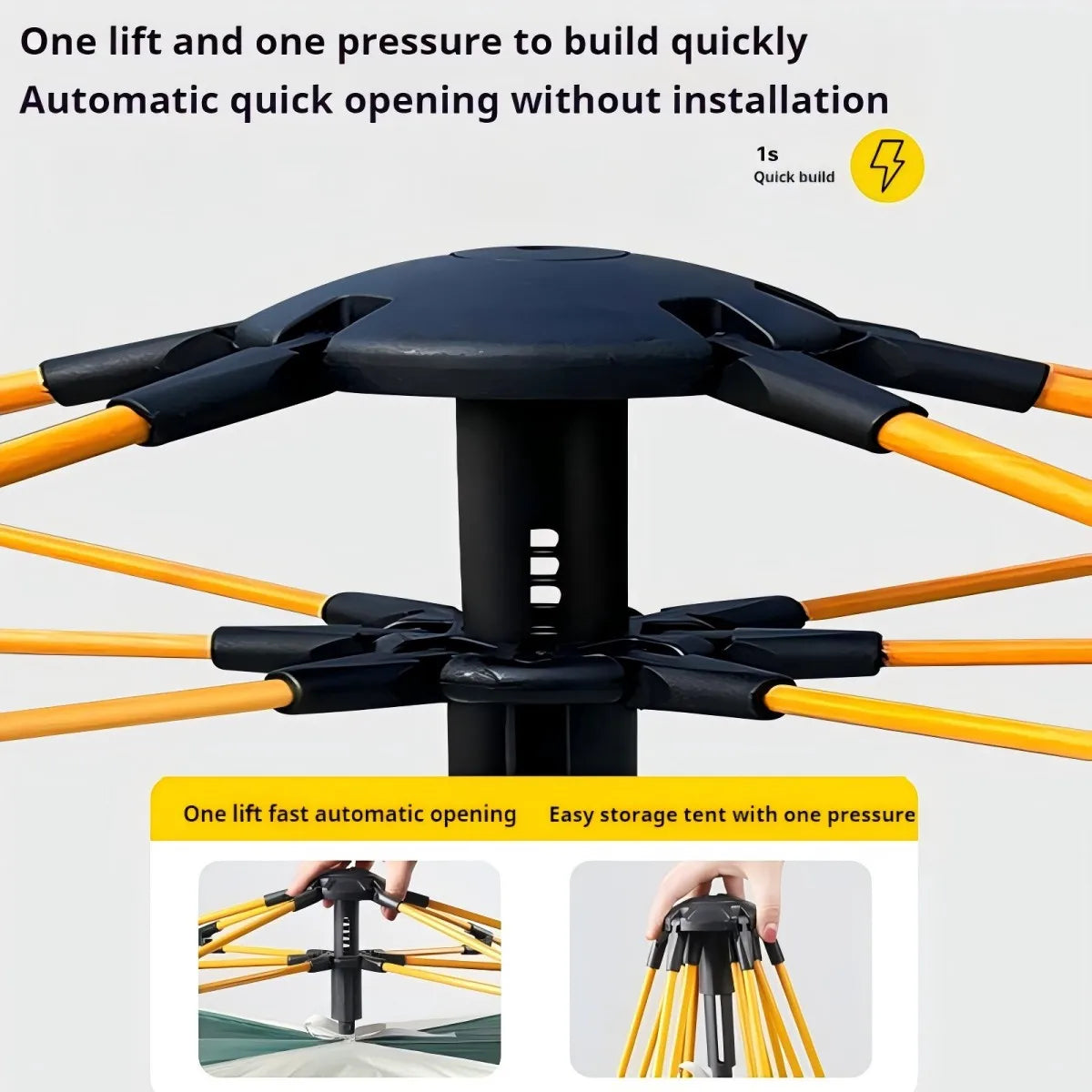 Pakicetus Outdoor Sunshade Camping Tent With Dual Doors