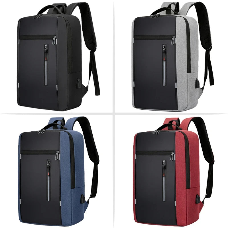 HOMEFISH Waterproof Oxford Laptop Backpack USB Charging