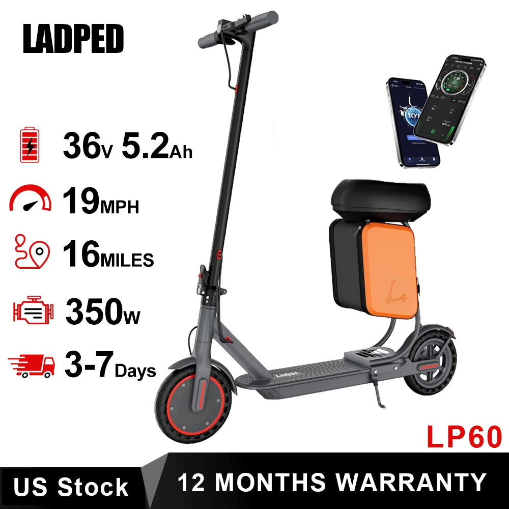 Ladped LP60 Electric Scooter 350W 19mph Folding Control