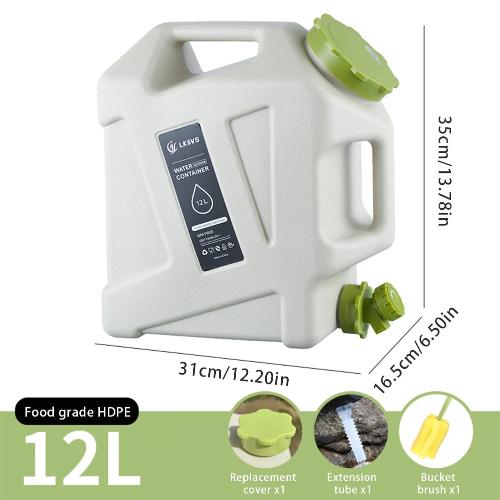 Capacity 12L Water Storage Container With Spigot for Hiking