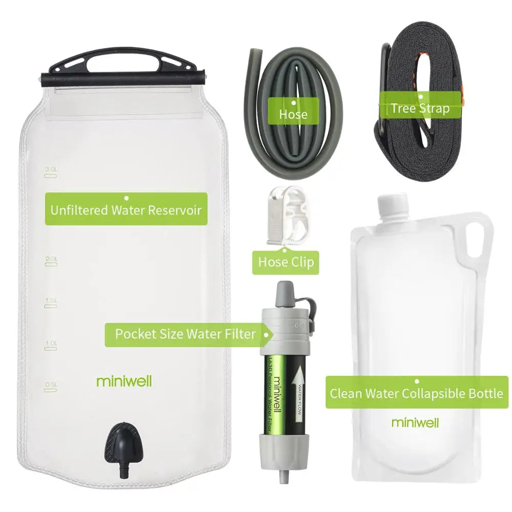 Miniwell Portable Water Filter System For Outdoor Adventure