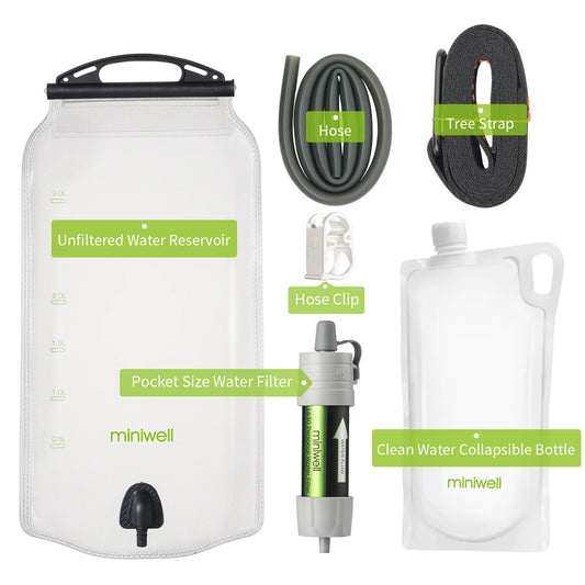 Miniwell Portable Water Filter System For Outdoor Adventure