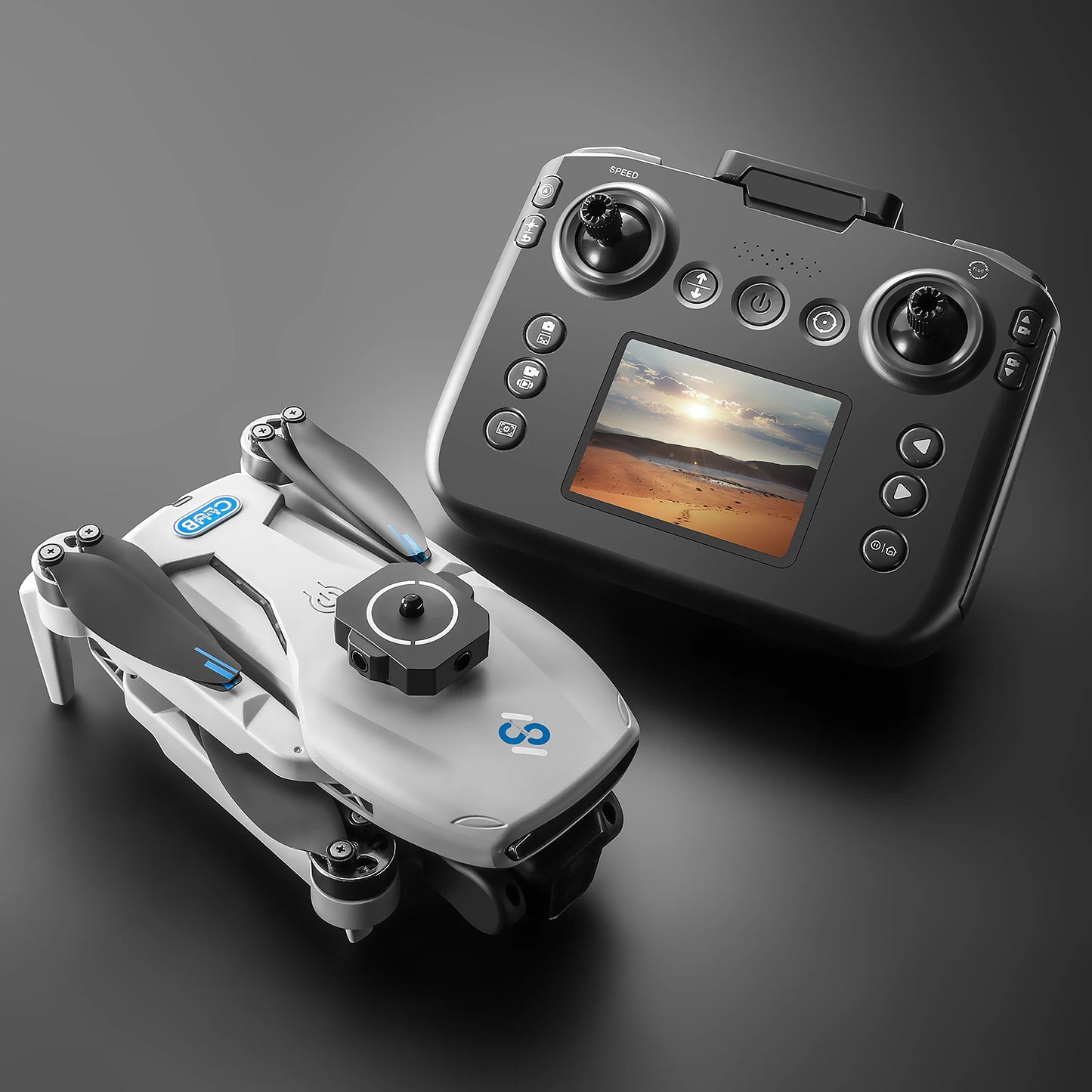 Long Endurance Brushless Drone With Dual Cameras LCD Remote