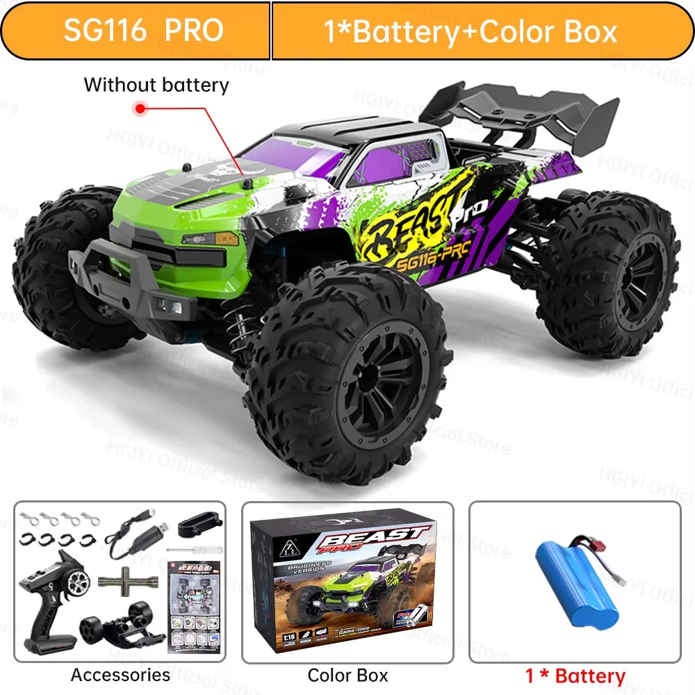KBDFA ZLL SG116 PRO Brushless 4WD RC Car 80KMH High Speed