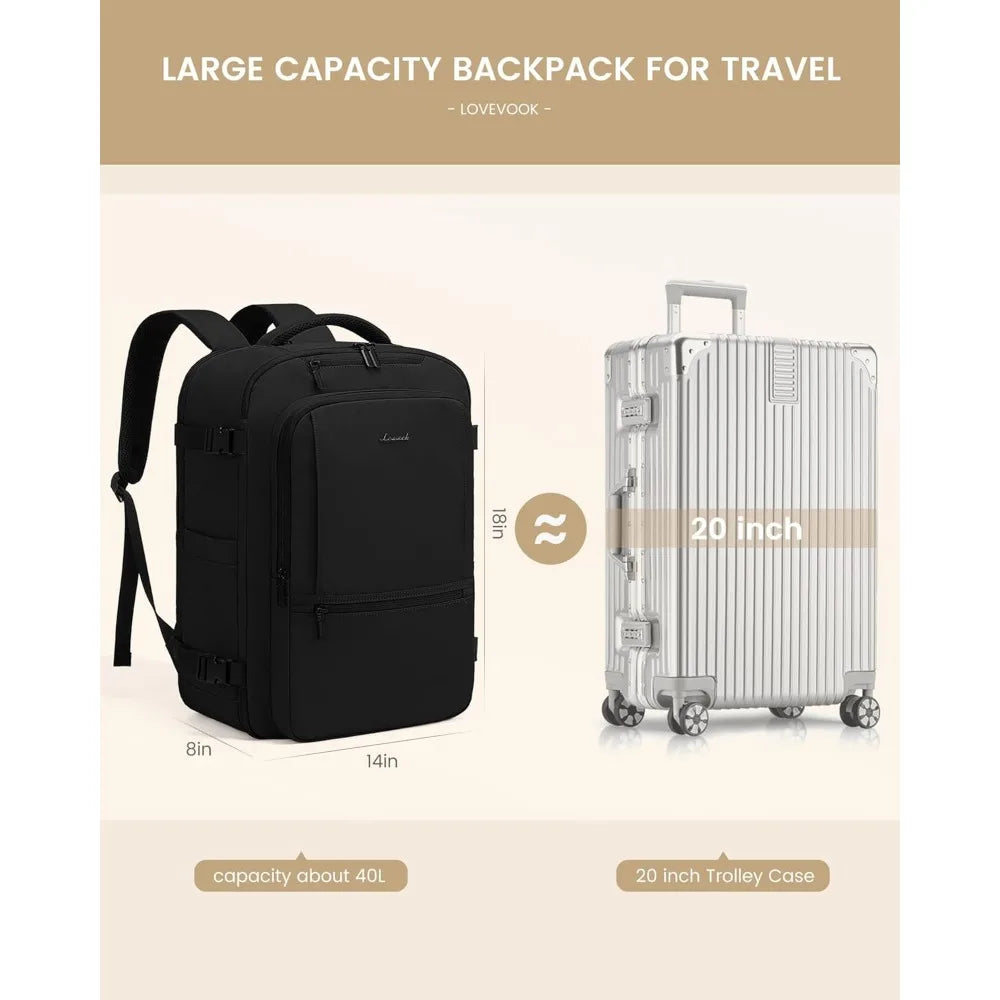LOVEVOOK Travel Backpack Airline Approved Weekender Bag