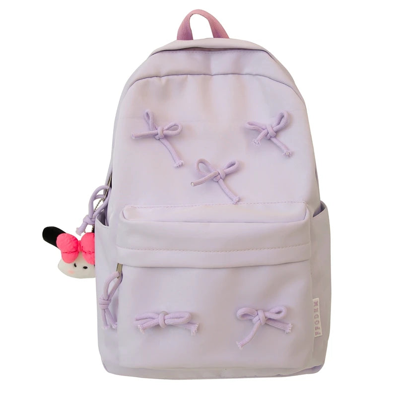 Capacity Fashion Bow Laptop Backpack Rucksack Pendant
